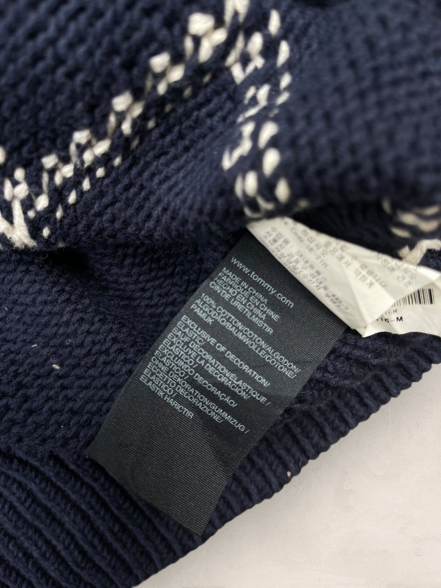 1/4 zip Homme Tommy Hilfiger Bleu Marine M Ref:3688 - Bleu Marine - M - amifrip