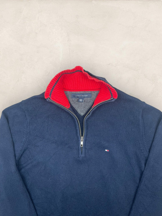 1/4 zip Homme Tommy Hilfiger Bleu Marine S Ref:3652 - Bleu Marine - S - amifrip