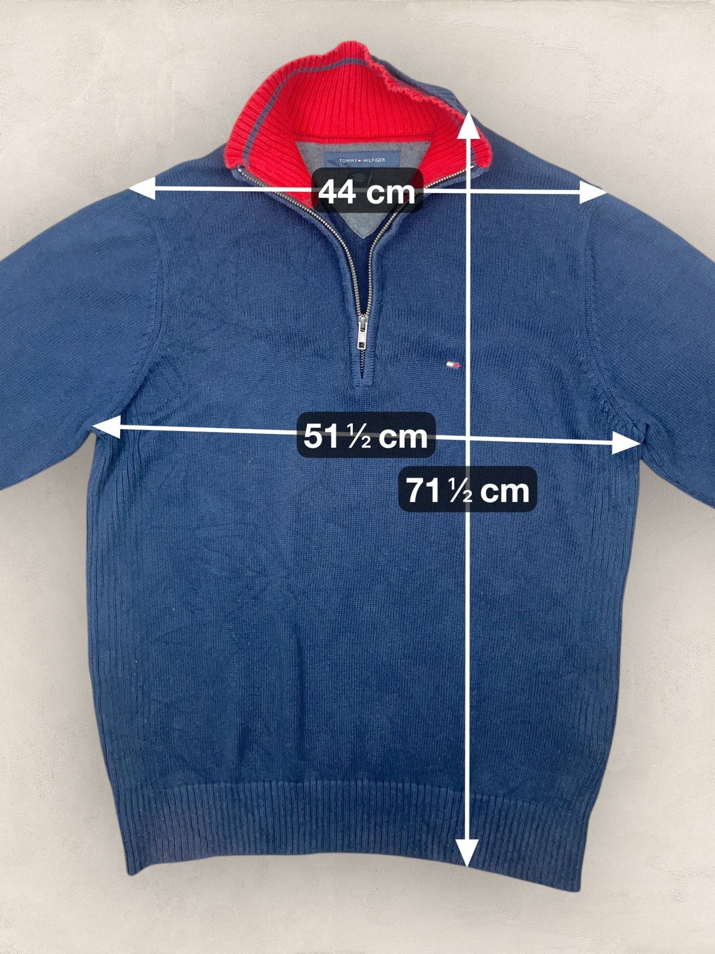 1/4 zip Homme Tommy Hilfiger Bleu Marine S Ref:3652 - Bleu Marine - S - amifrip