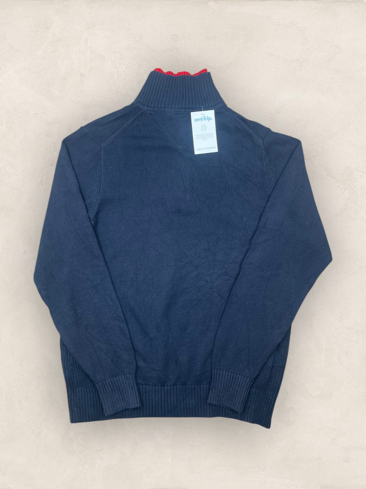 1/4 zip Homme Tommy Hilfiger Bleu Marine S Ref:3652 - Bleu Marine - S - amifrip