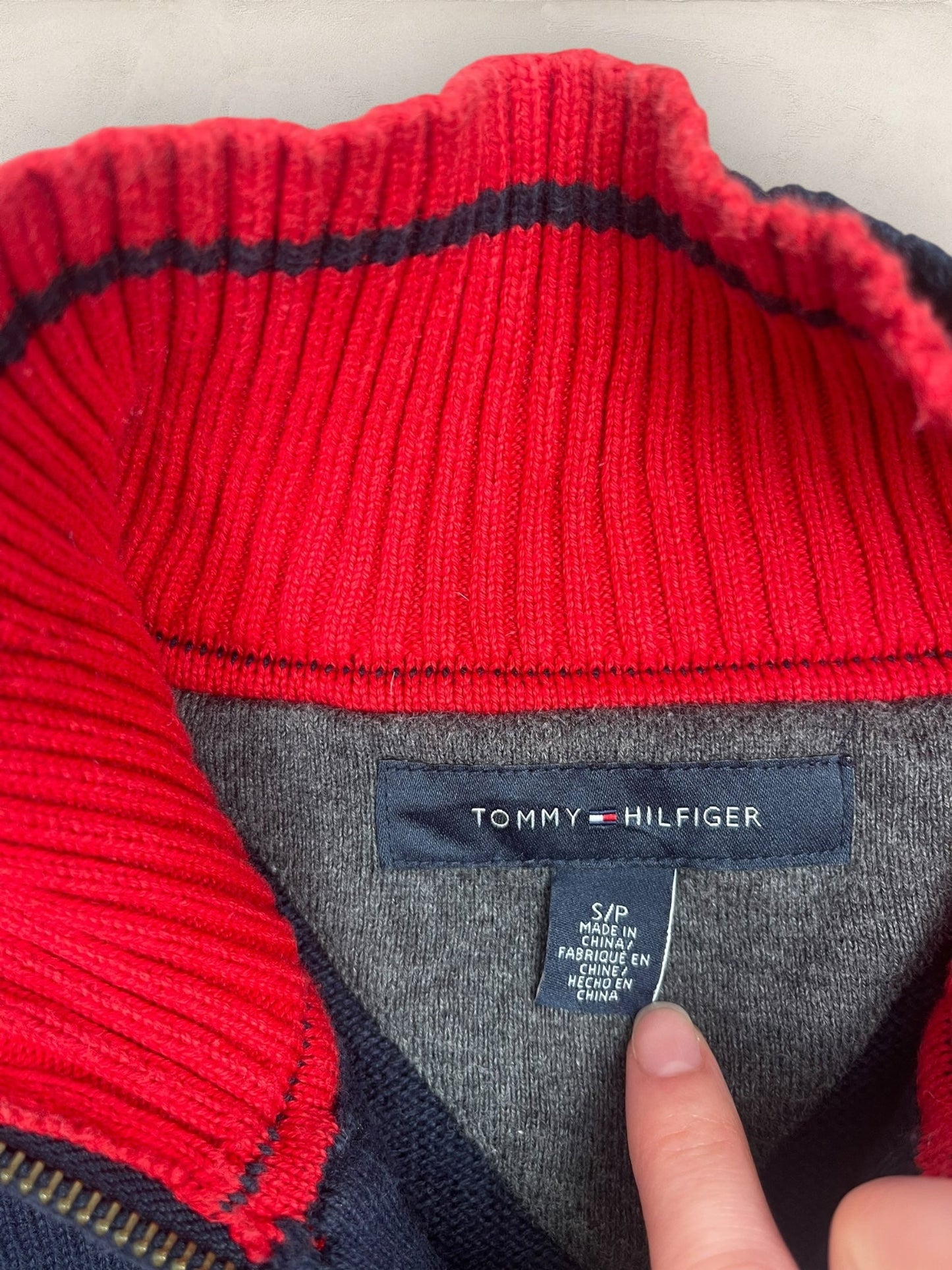 1/4 zip Homme Tommy Hilfiger Bleu Marine S Ref:3652 - Bleu Marine - S - amifrip