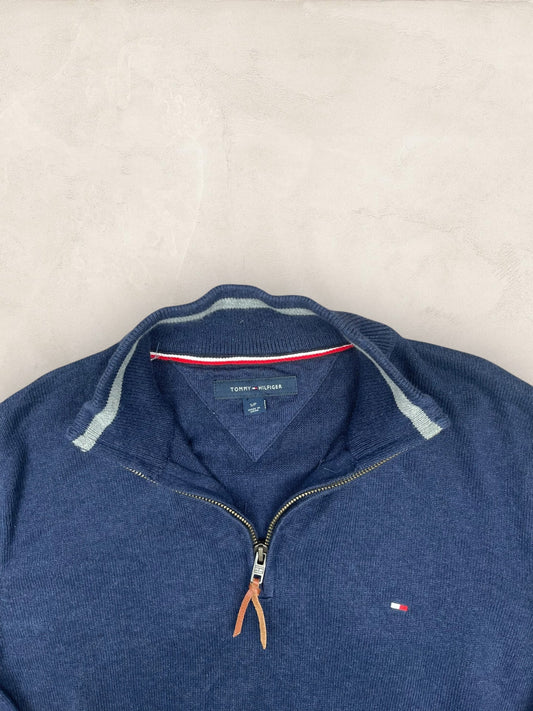 1/4 zip Homme Tommy Hilfiger Bleu Marine S Ref:3670 - Bleu Marine - S - amifrip