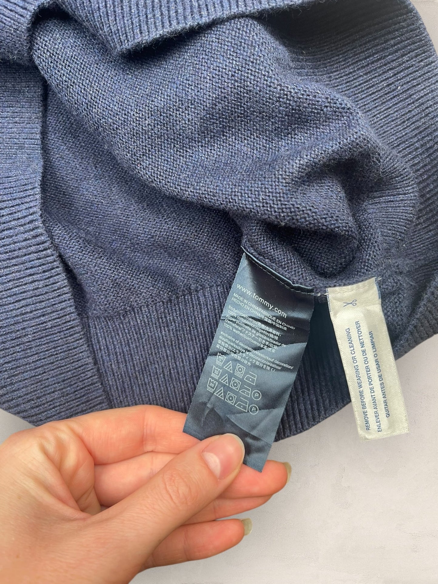 1/4 zip Homme Tommy Hilfiger Bleu Marine S Ref:3670 - Bleu Marine - S - amifrip