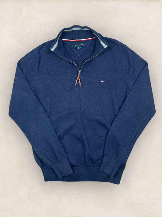1/4 zip Homme Tommy Hilfiger Bleu Marine S Ref:3670 - Bleu Marine - S - amifrip