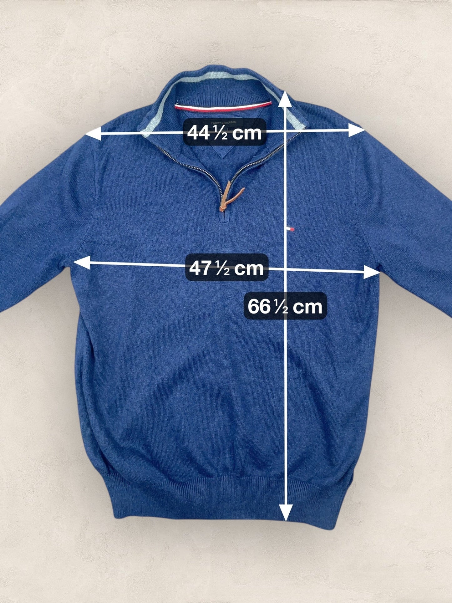 1/4 zip Homme Tommy Hilfiger Bleu Marine S Ref:3670 - Bleu Marine - S - amifrip
