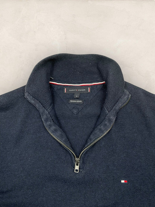 1/4 zip Homme Tommy Hilfiger Bleu Marine S Ref:3677 - Bleu Marine - S - amifrip
