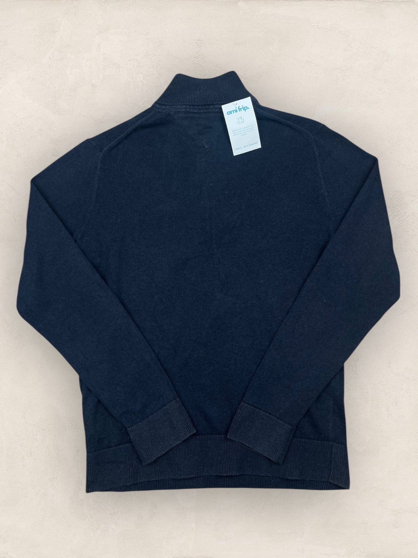 1/4 zip Homme Tommy Hilfiger Bleu Marine S Ref:3677 - Bleu Marine - S - amifrip