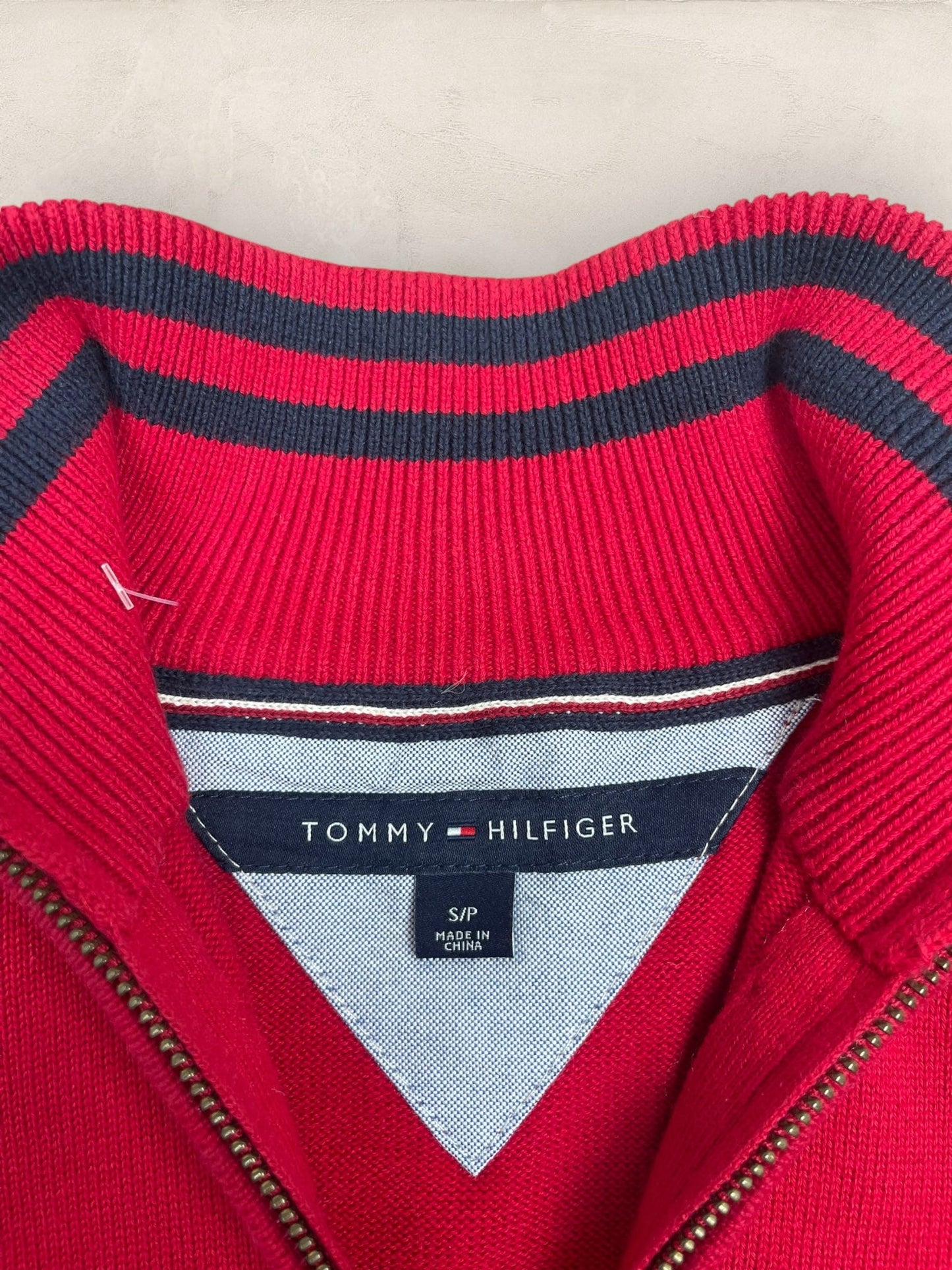 1/4 zip Homme Tommy Hilfiger Bleu Marine S Ref:3682 - Bleu Marine - S - amifrip