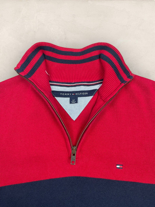 1/4 zip Homme Tommy Hilfiger Bleu Marine S Ref:3682 - Bleu Marine - S - amifrip