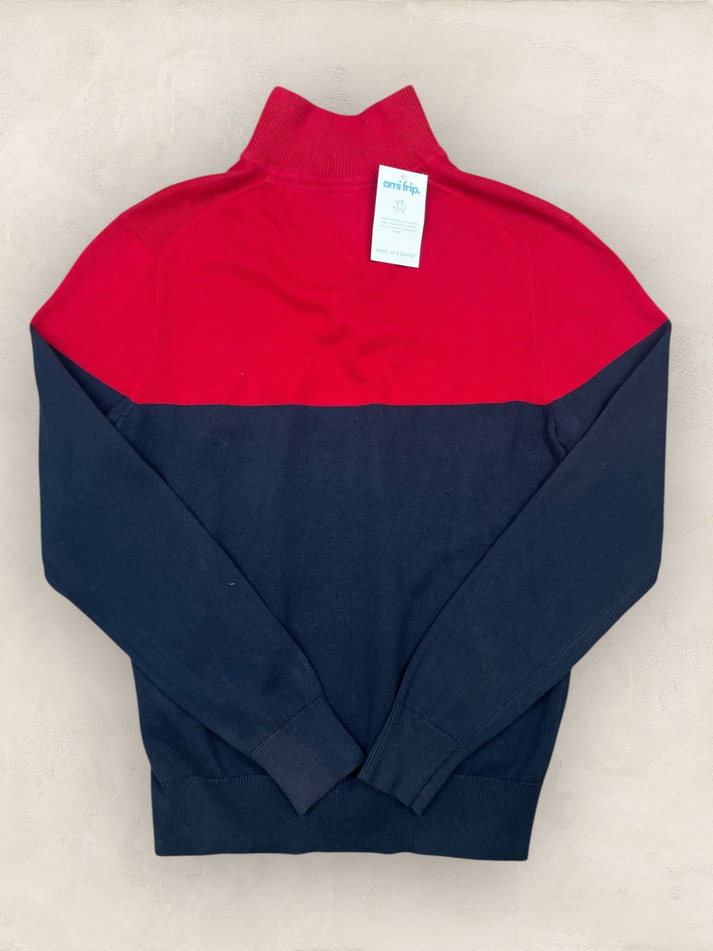 1/4 zip Homme Tommy Hilfiger Bleu Marine S Ref:3682 - Bleu Marine - S - amifrip