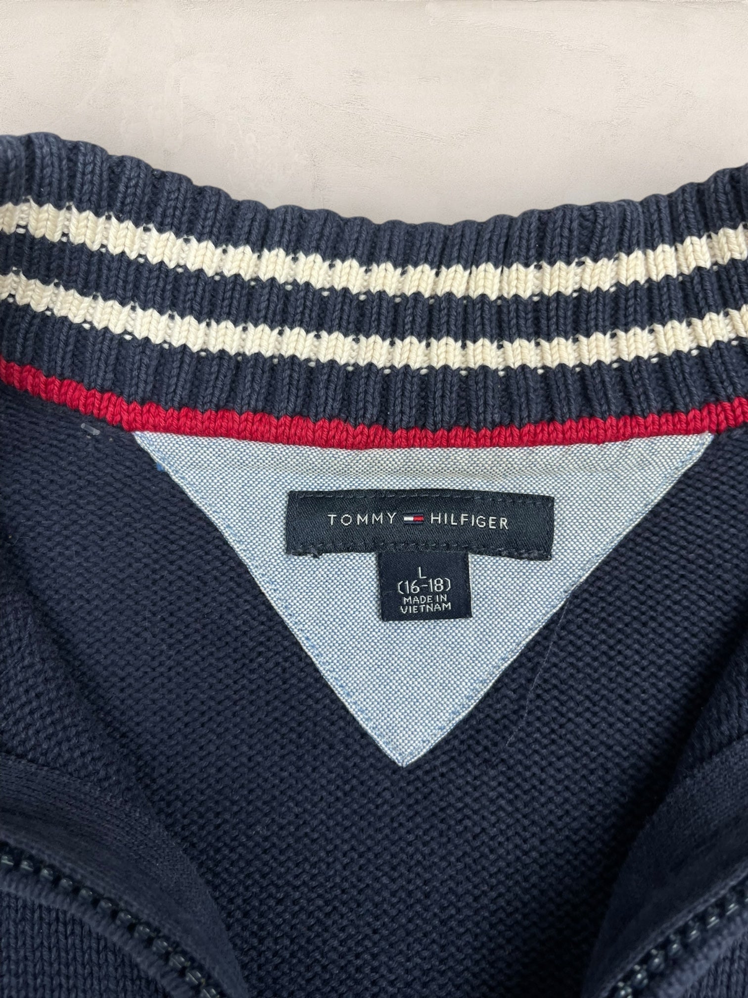 1/4 zip Homme Tommy Hilfiger Bleu Marine S Ref:3685 - Bleu Marine - S - amifrip