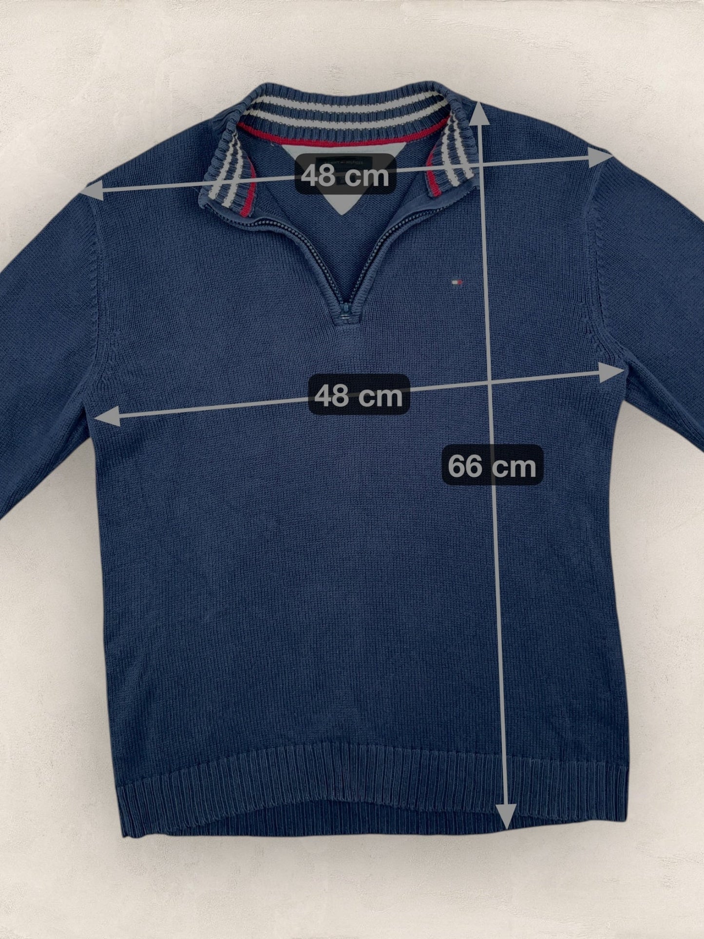 1/4 zip Homme Tommy Hilfiger Bleu Marine S Ref:3685 - Bleu Marine - S - amifrip