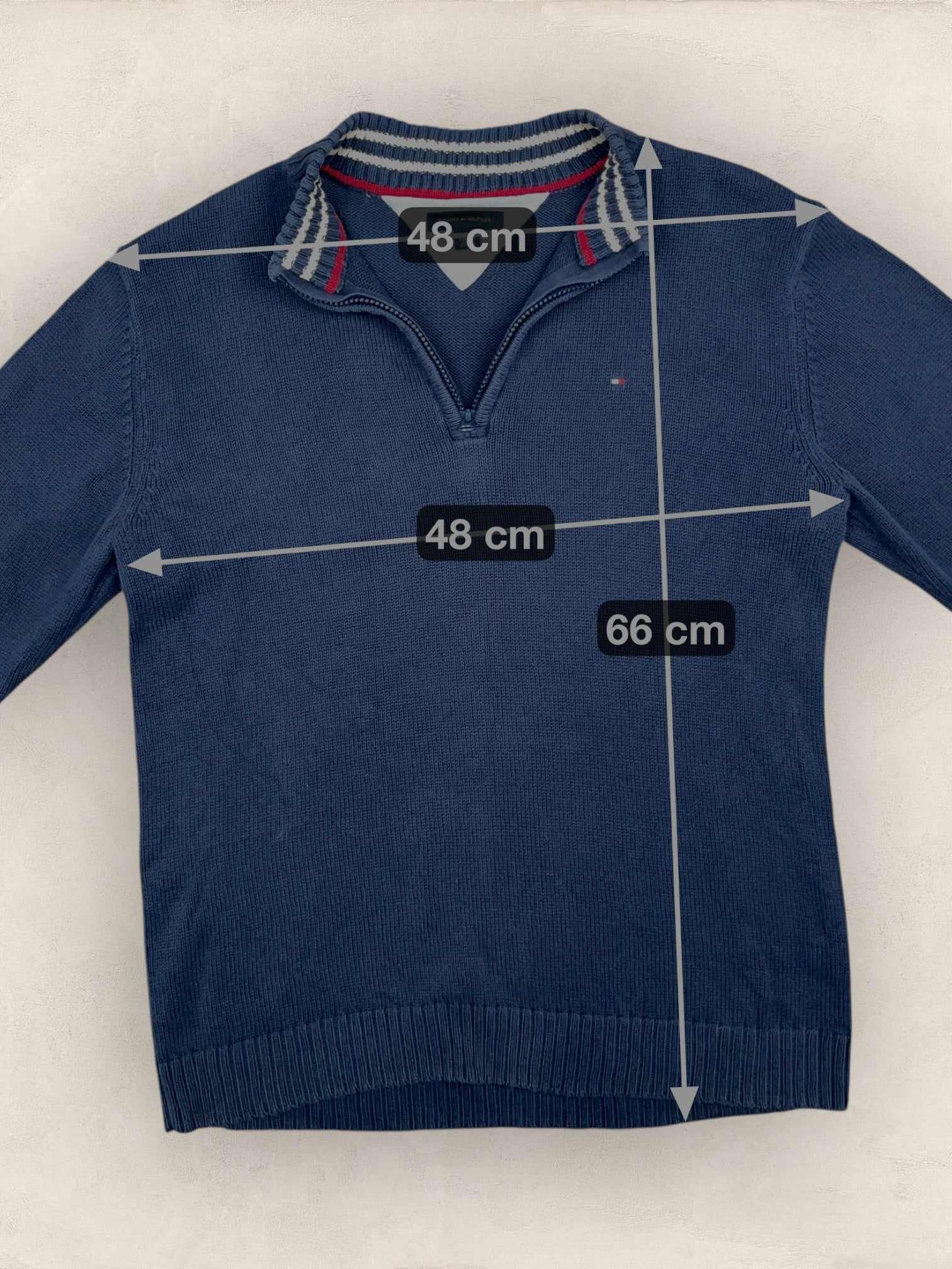 1/4 zip Homme Tommy Hilfiger Bleu Marine S Ref:3685 - Bleu Marine - S - amifrip