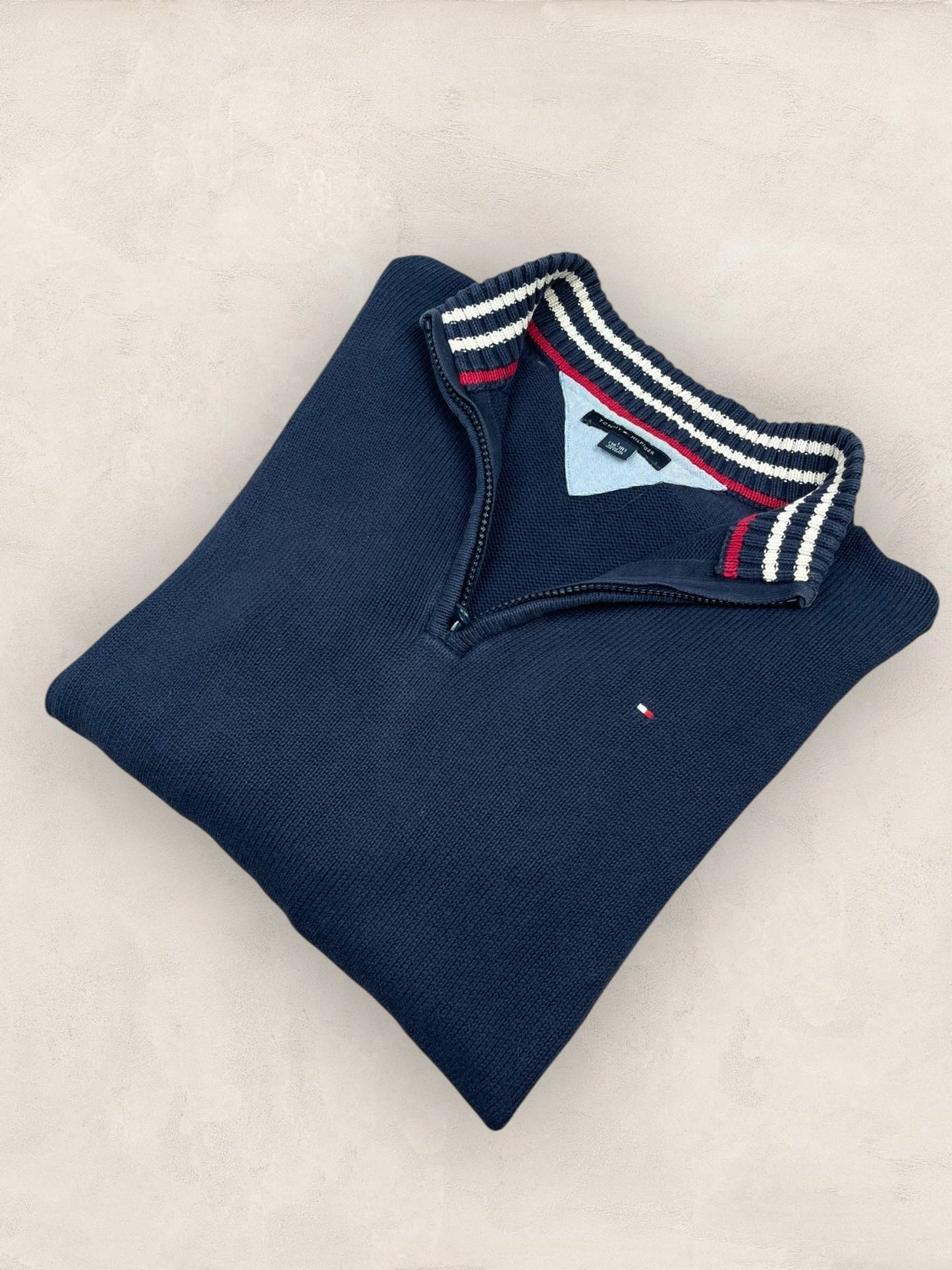 1/4 zip Homme Tommy Hilfiger Bleu Marine S Ref:3685 - Bleu Marine - S - amifrip