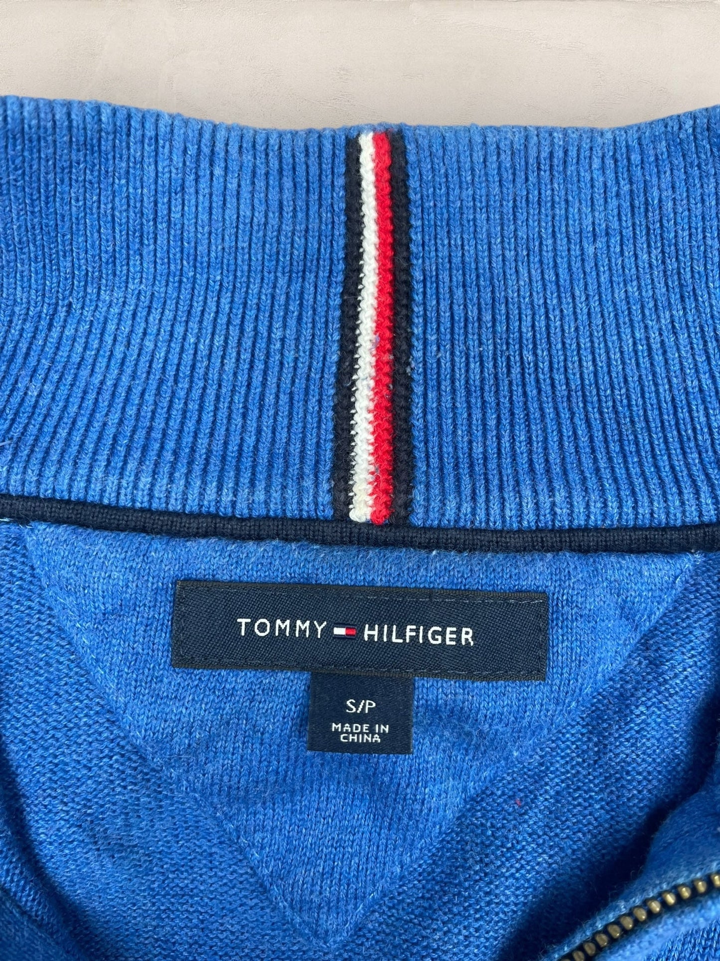 1/4 zip Homme Tommy Hilfiger Bleu S Ref:3623 - Bleu - S - amifrip