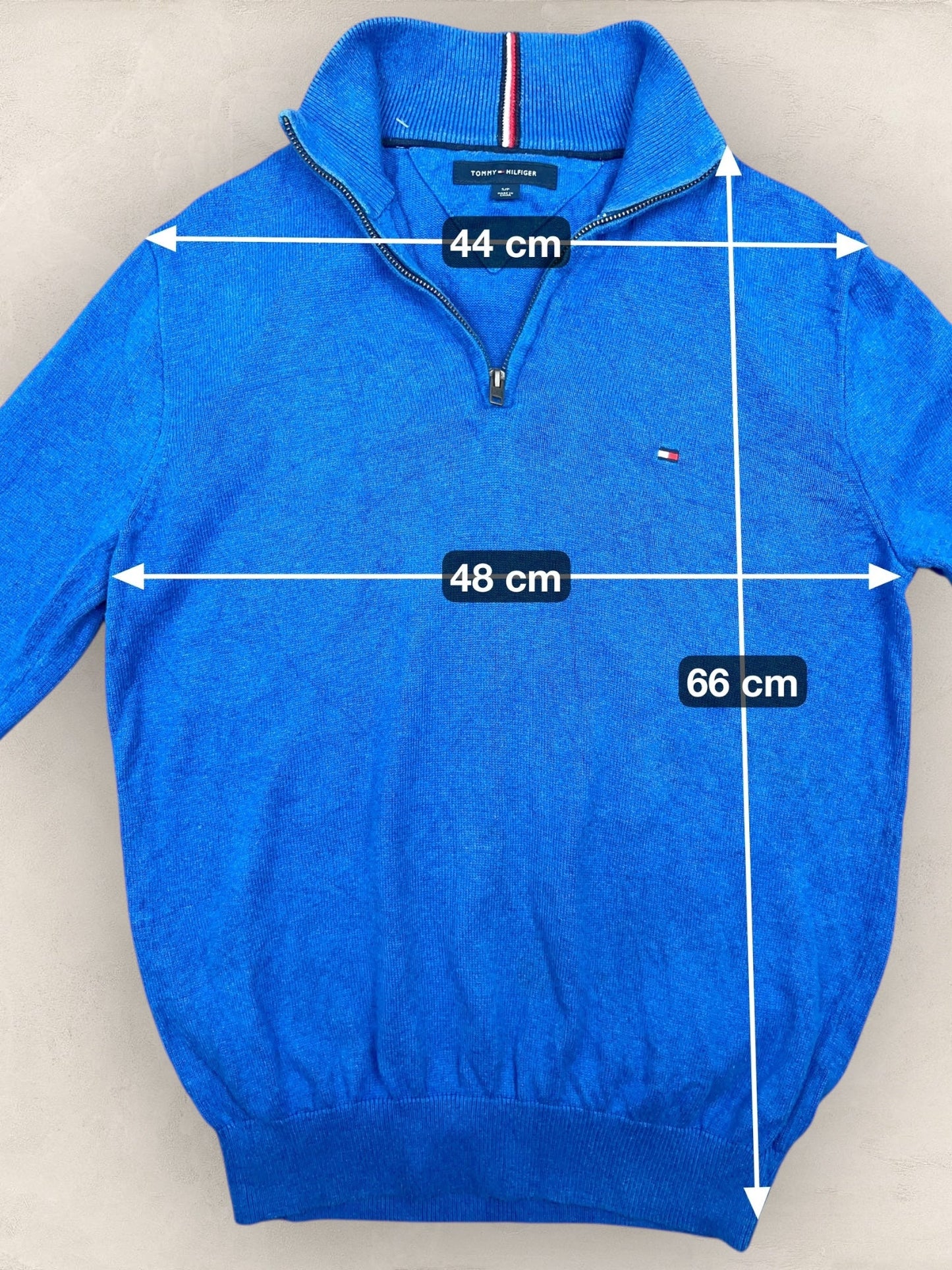 1/4 zip Homme Tommy Hilfiger Bleu S Ref:3623 - Bleu - S - amifrip