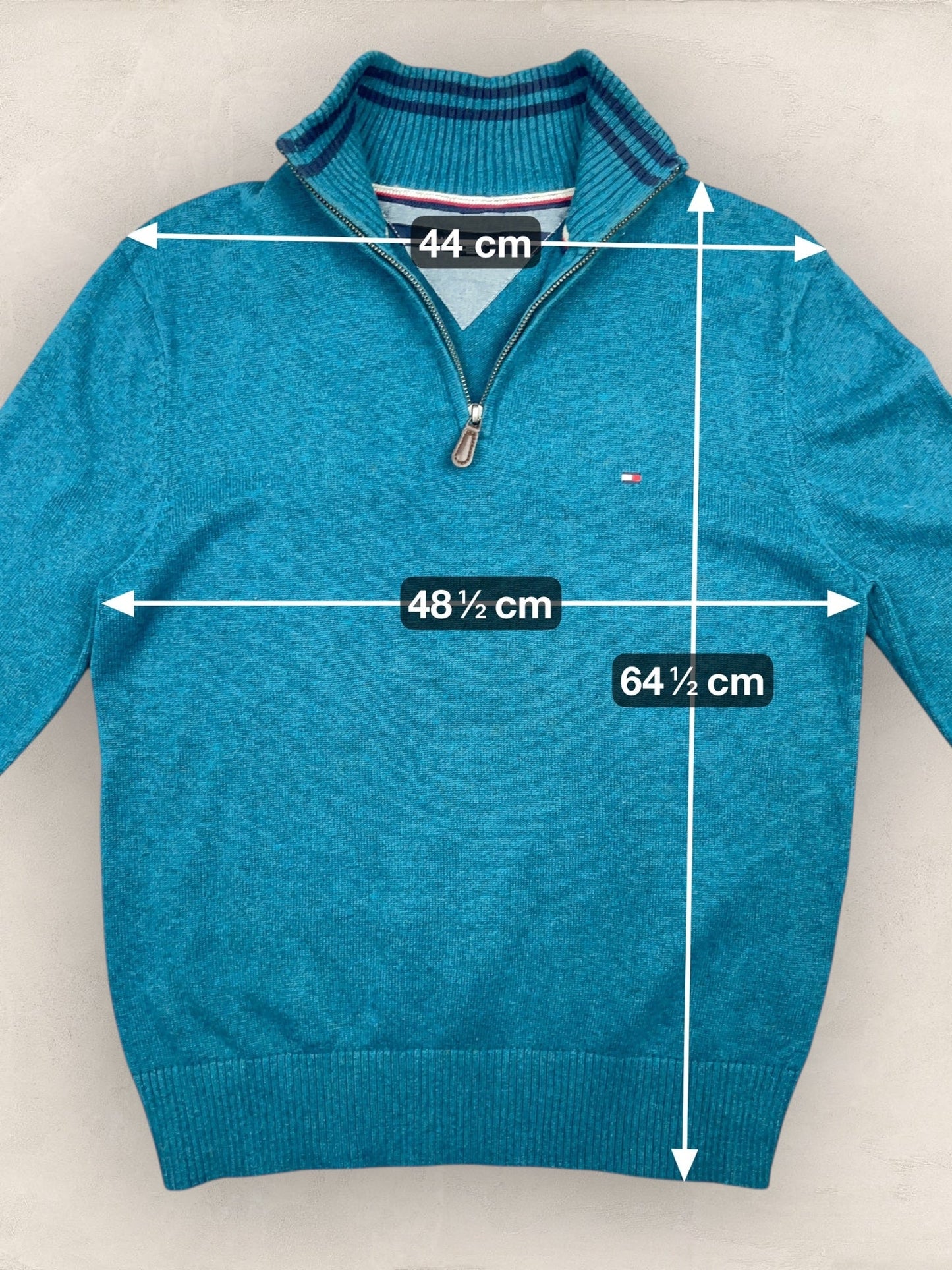 1/4 zip Homme Tommy Hilfiger Bleu S Ref:3695 - Bleu - S - amifrip