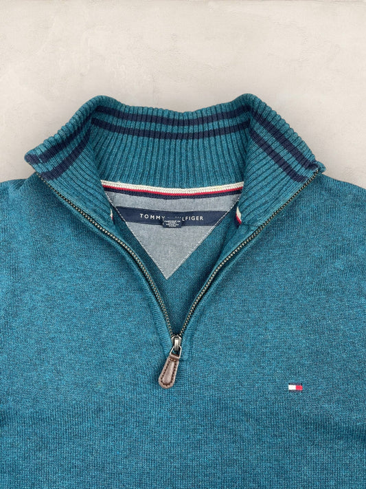 1/4 zip Homme Tommy Hilfiger Bleu S Ref:3695 - Bleu - S - amifrip