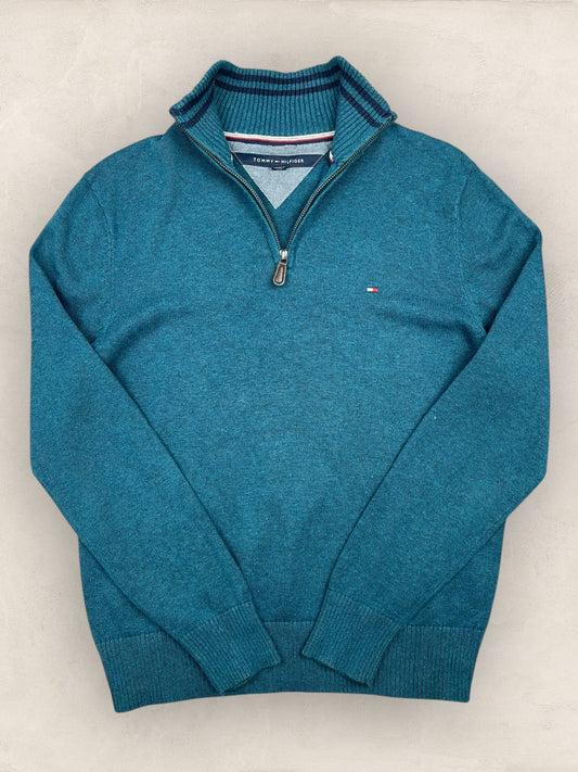 1/4 zip Homme Tommy Hilfiger Bleu S Ref:3695 - Bleu - S - amifrip