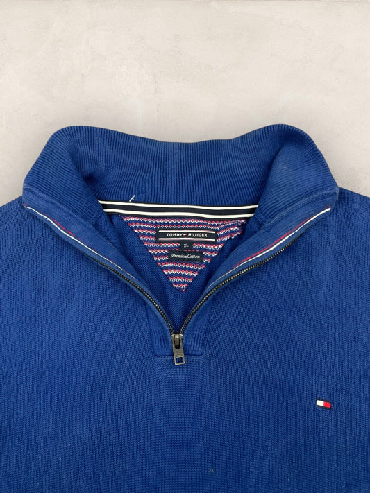 1/4 zip Homme Tommy Hilfiger Bleu XL Ref:3627 - Bleu - XL - amifrip