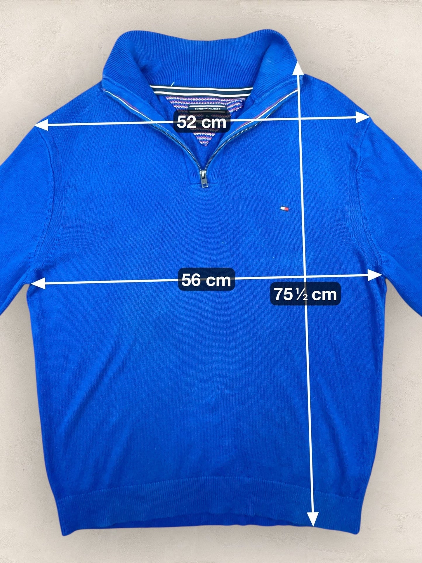 1/4 zip Homme Tommy Hilfiger Bleu XL Ref:3627 - Bleu - XL - amifrip