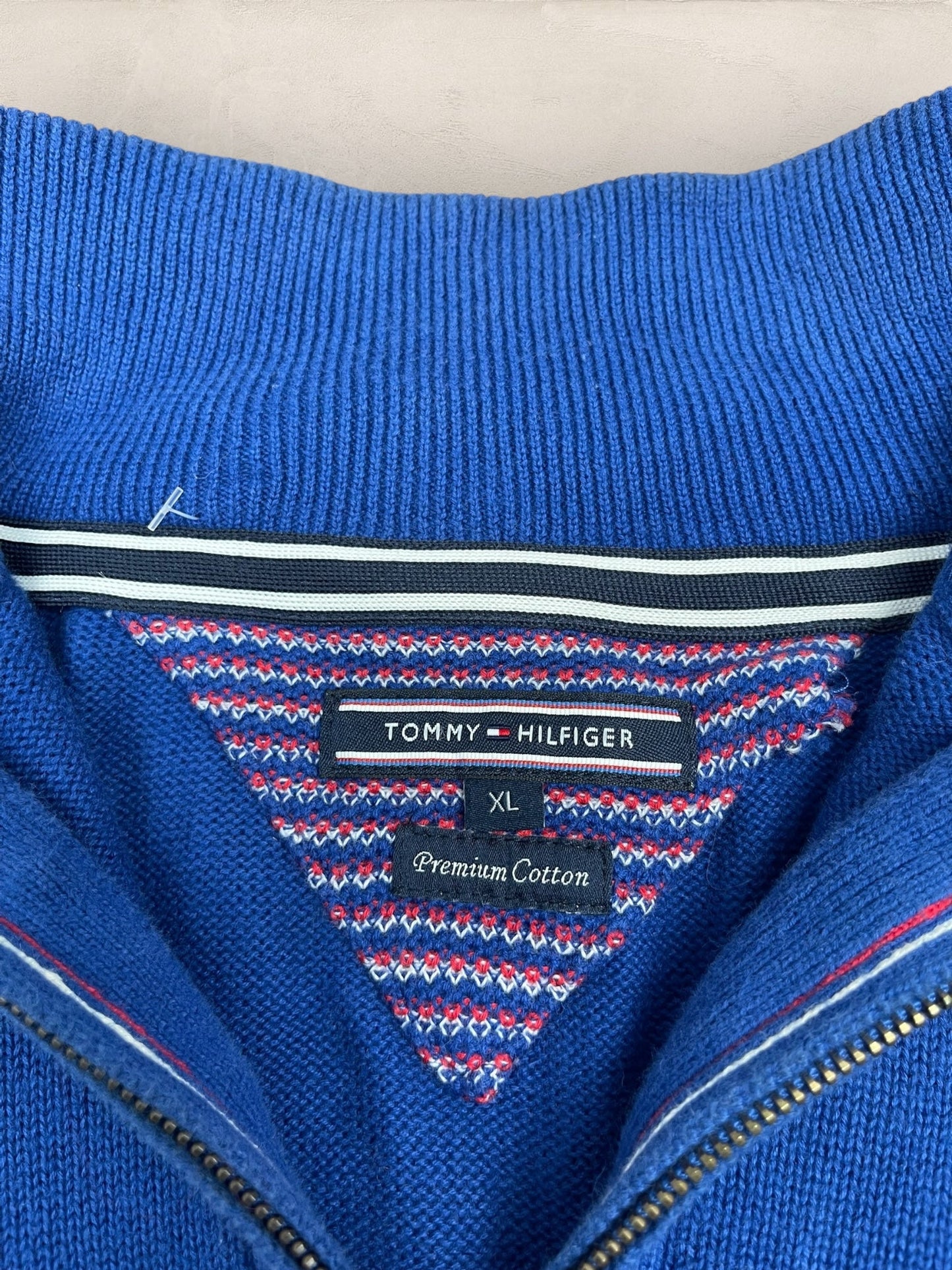 1/4 zip Homme Tommy Hilfiger Bleu XL Ref:3627 - Bleu - XL - amifrip