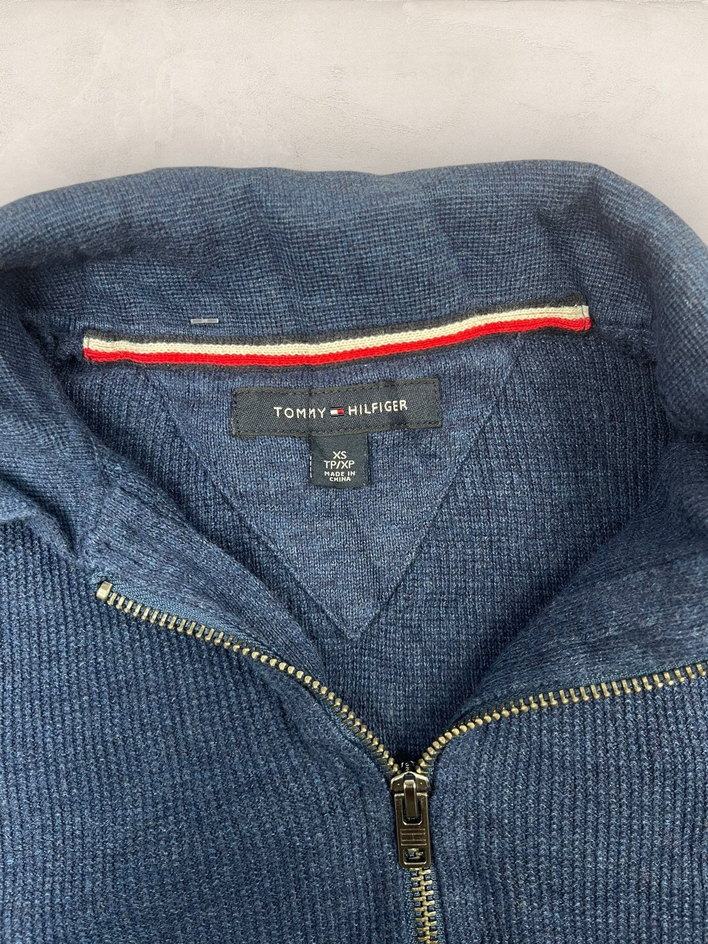 1/4 zip Homme Tommy Hilfiger Bleu XS Ref:3646 - Bleu - XS - amifrip