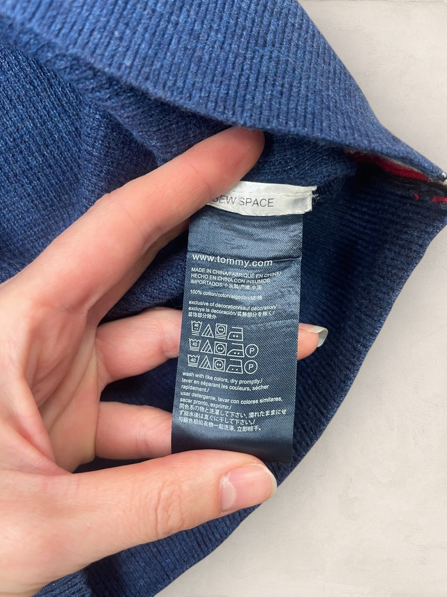 1/4 zip Homme Tommy Hilfiger Bleu XS Ref:3646 - Bleu - XS - amifrip