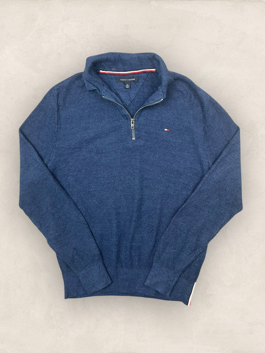 1/4 zip Homme Tommy Hilfiger Bleu XS Ref:3646 - Bleu - XS - amifrip