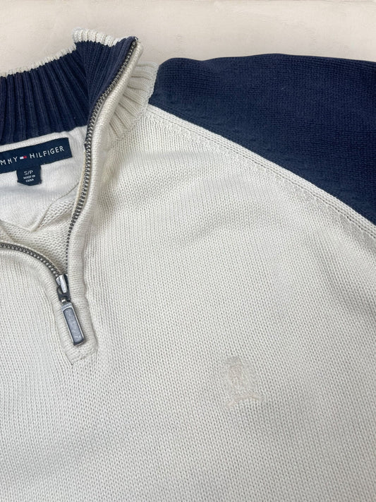 1/4 zip Homme Tommy Hilfiger Creme S Ref:3644 - Creme - S - amifrip