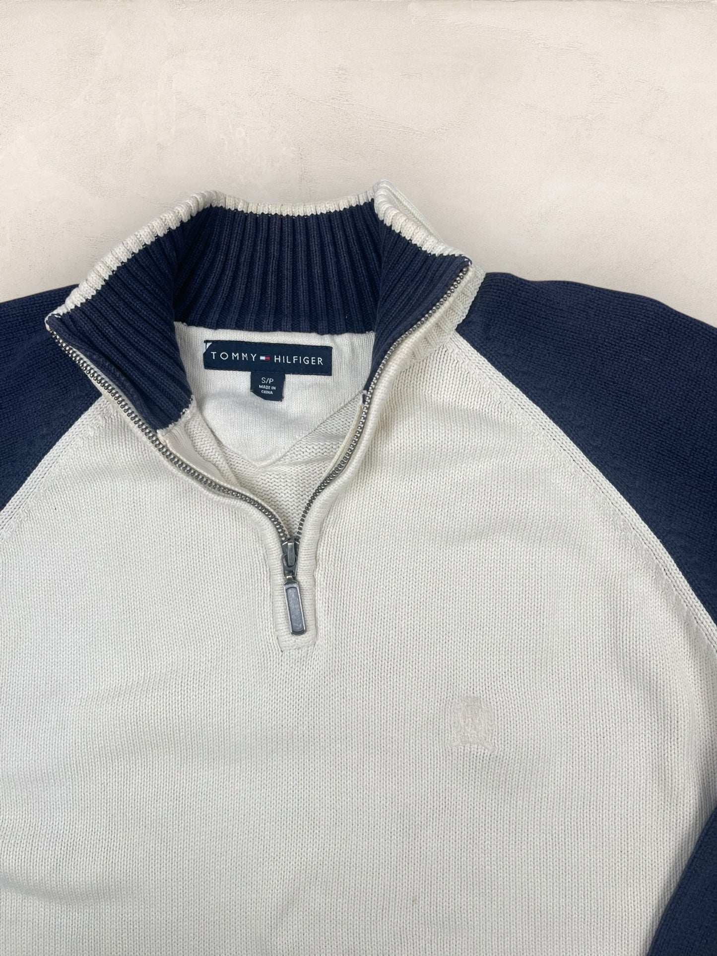 1/4 zip Homme Tommy Hilfiger Creme S Ref:3644 - Creme - S - amifrip