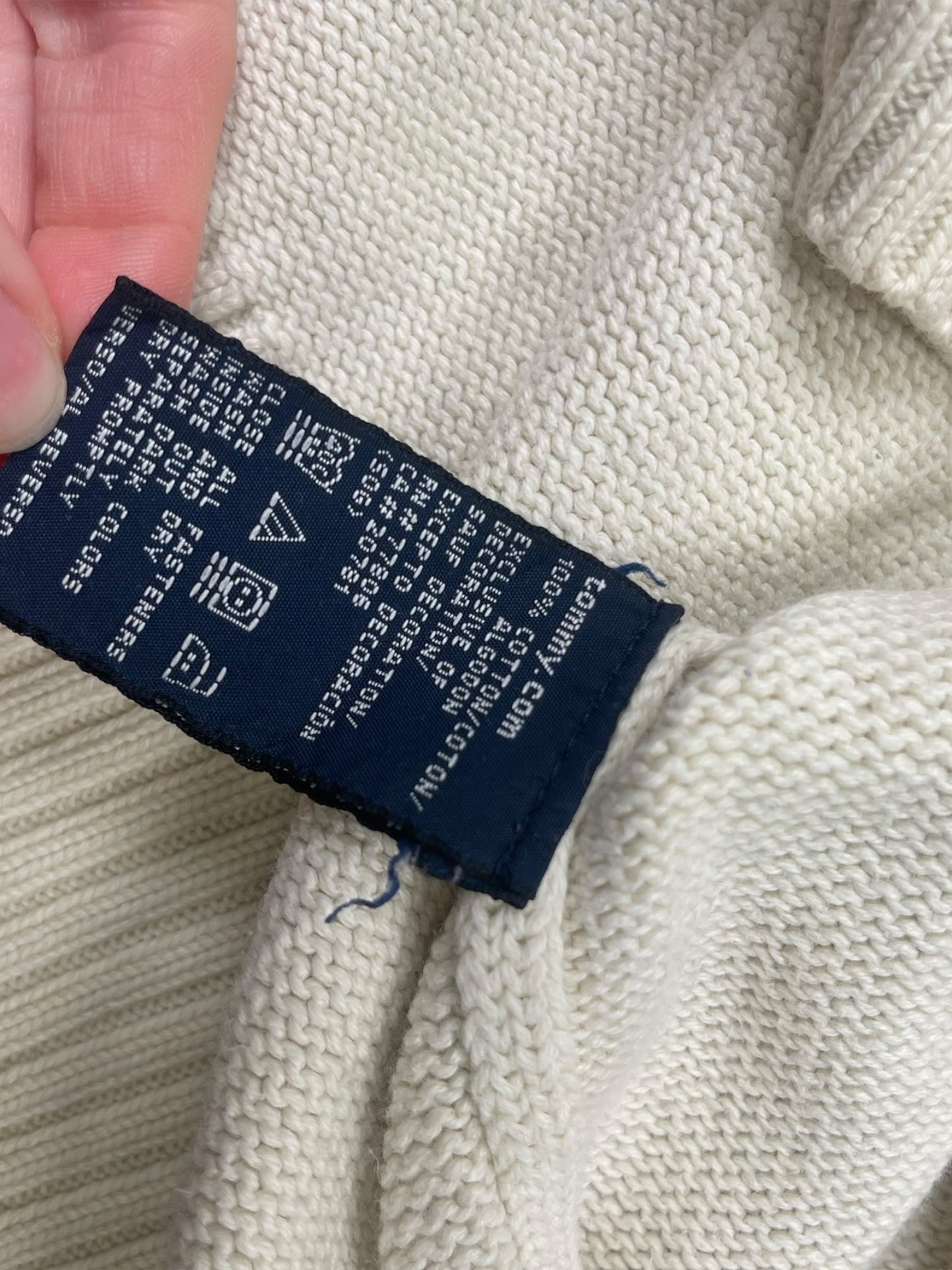 1/4 zip Homme Tommy Hilfiger Creme S Ref:3644 - Creme - S - amifrip