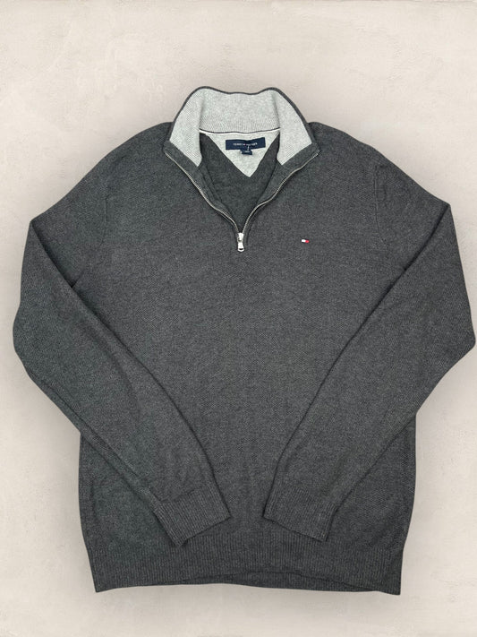 1/4 zip Homme Tommy Hilfiger Gris L Ref:3615 - Gris - L - amifrip