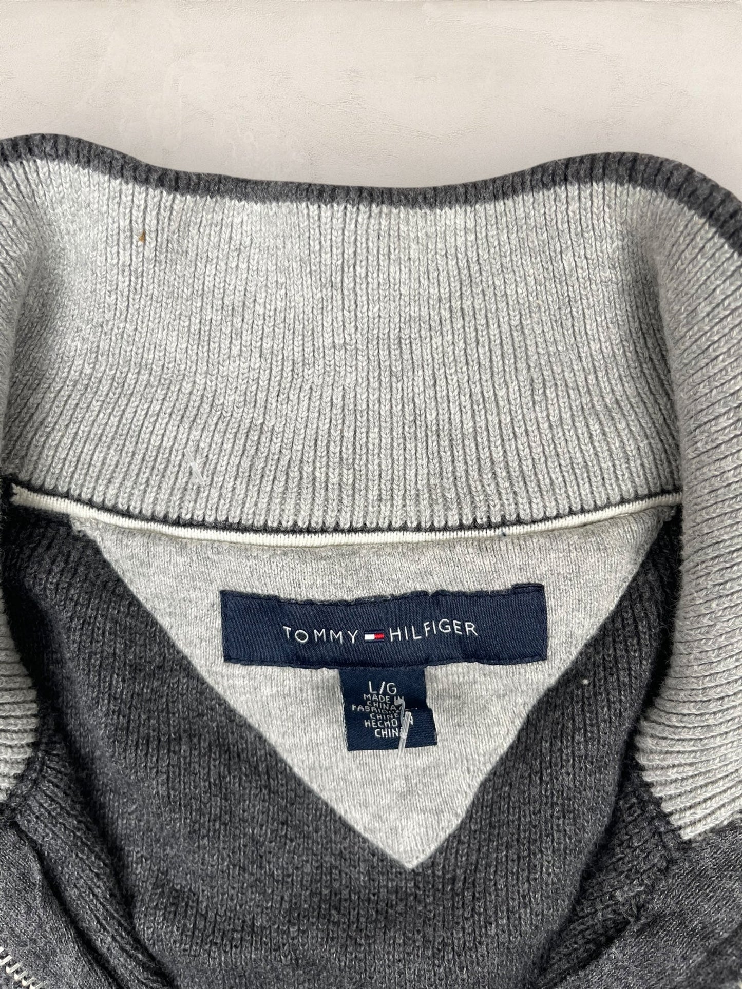 1/4 zip Homme Tommy Hilfiger Gris L Ref:3615 - Gris - L - amifrip