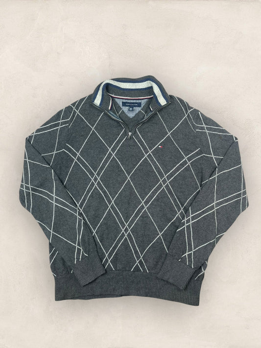 1/4 zip Homme Tommy Hilfiger Gris L Ref:3641 - Gris - L - amifrip