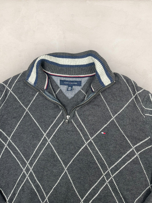 1/4 zip Homme Tommy Hilfiger Gris L Ref:3641 - Gris - L - amifrip