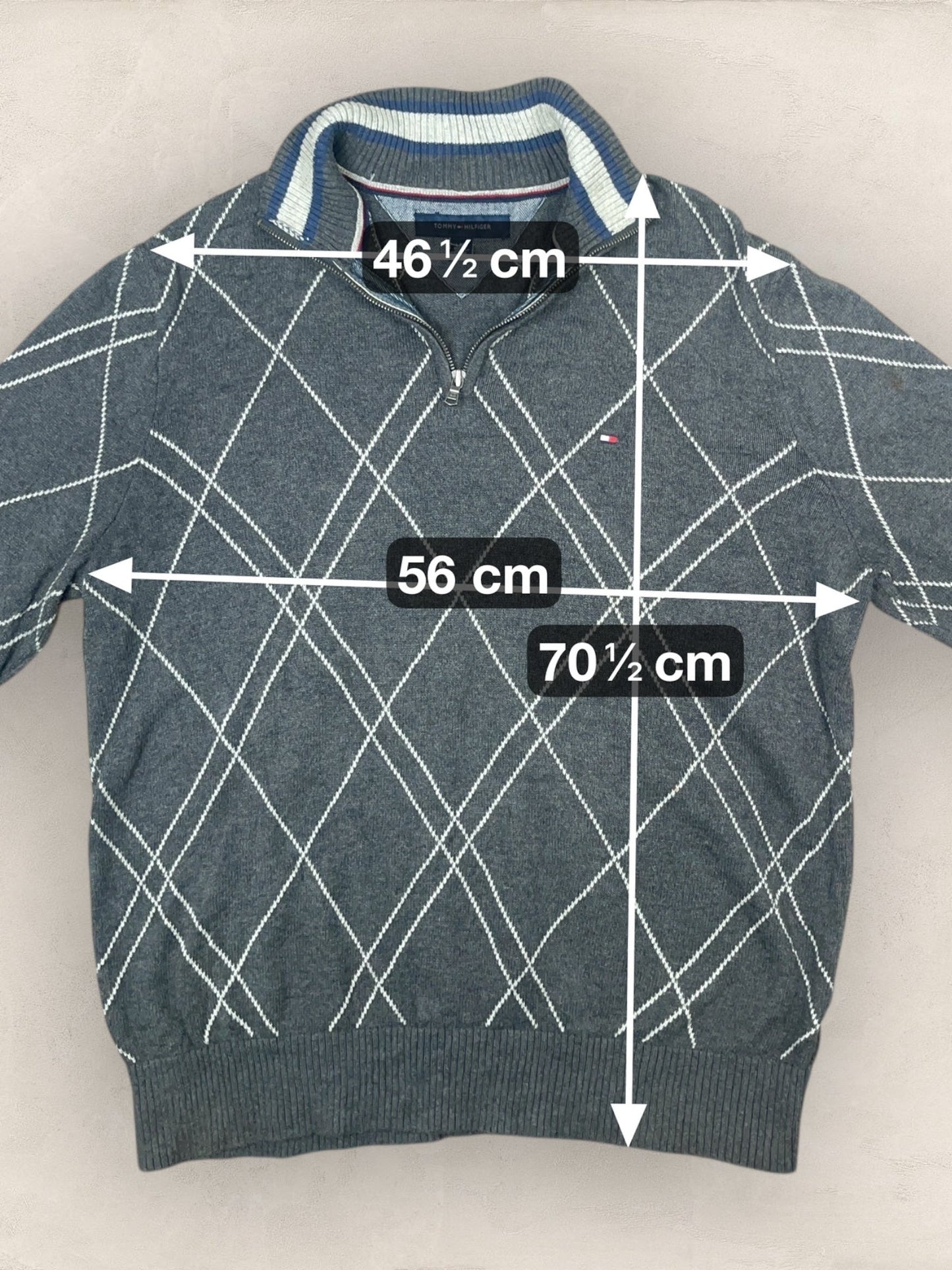 1/4 zip Homme Tommy Hilfiger Gris L Ref:3641 - Gris - L - amifrip