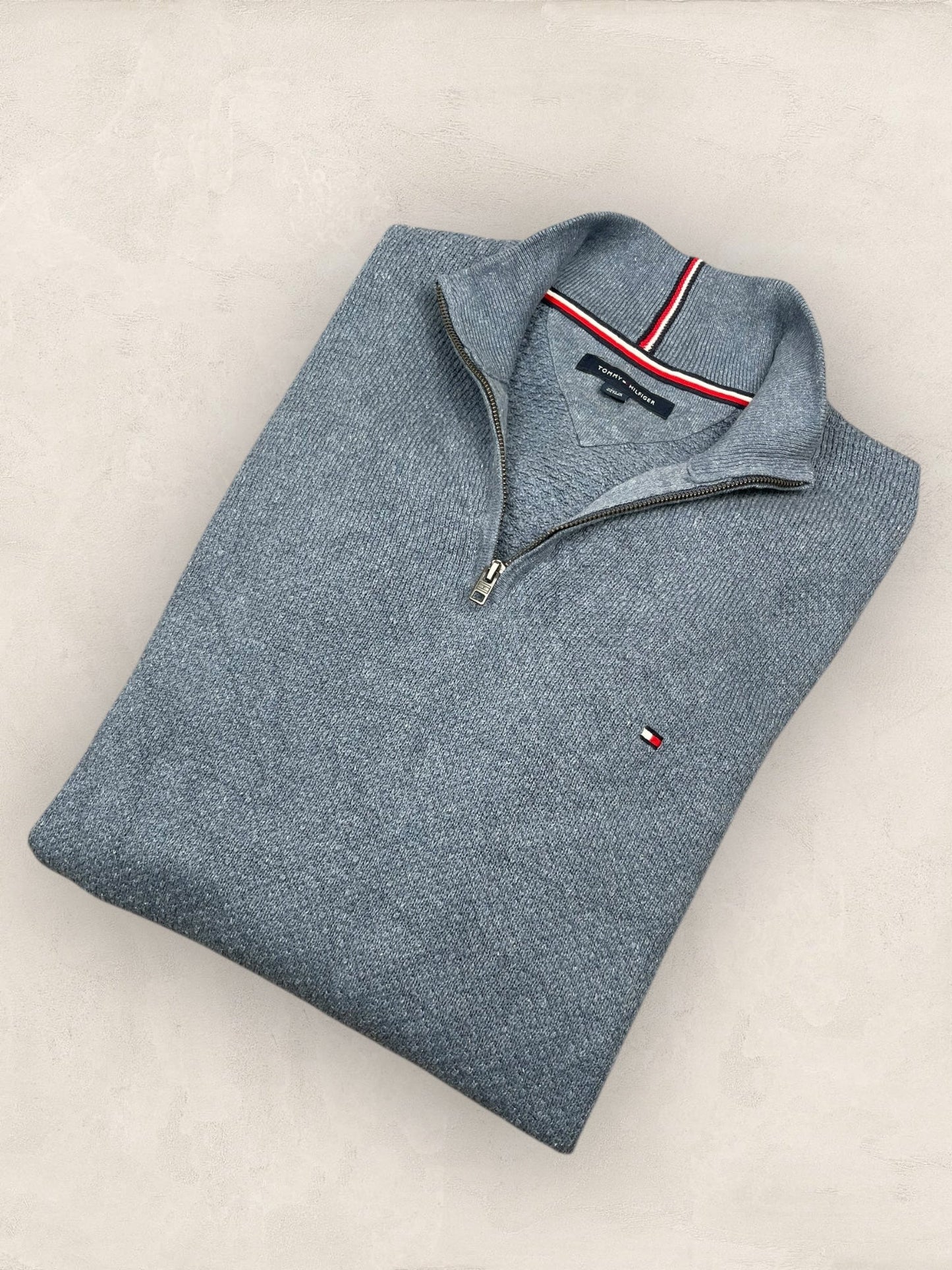 1/4 zip Homme Tommy Hilfiger Gris L Ref:3696 - Gris - L - amifrip
