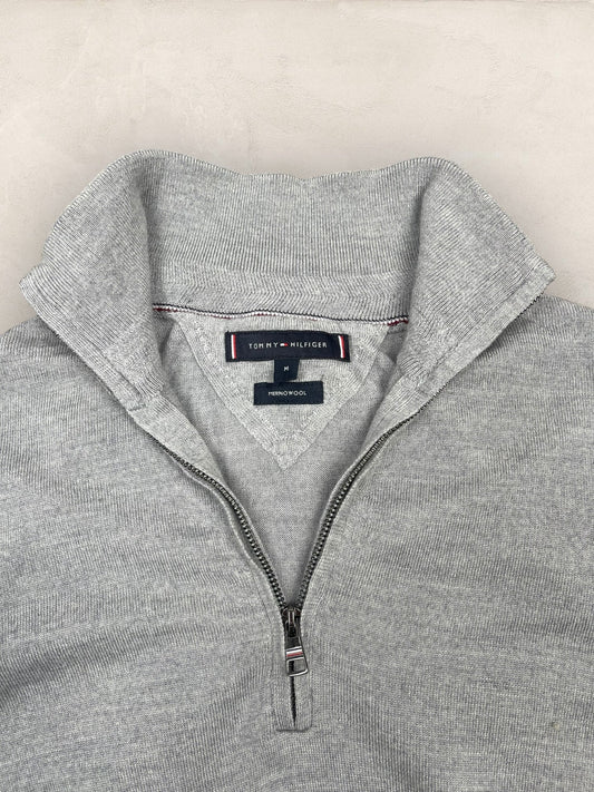 1/4 zip Homme Tommy Hilfiger Gris M Ref:3633 - Gris - M - amifrip