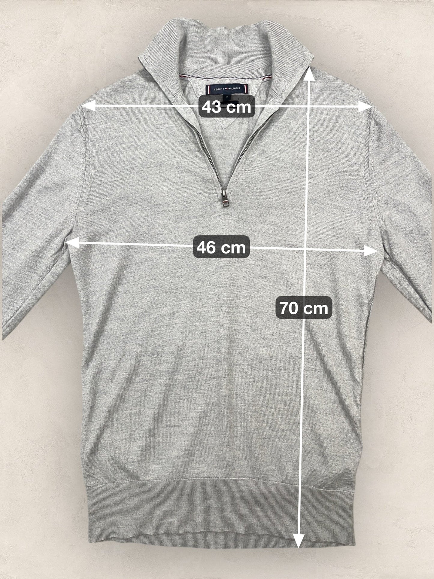 1/4 zip Homme Tommy Hilfiger Gris M Ref:3633 - Gris - M - amifrip