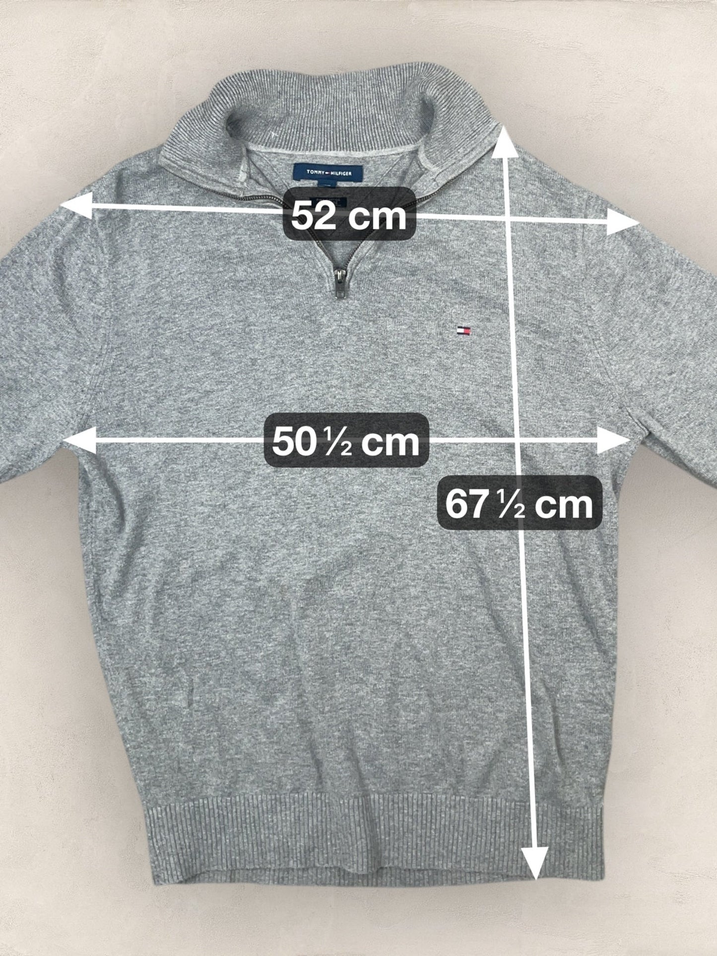 1/4 zip Homme Tommy Hilfiger Gris M Ref:3639 - Gris - M - amifrip