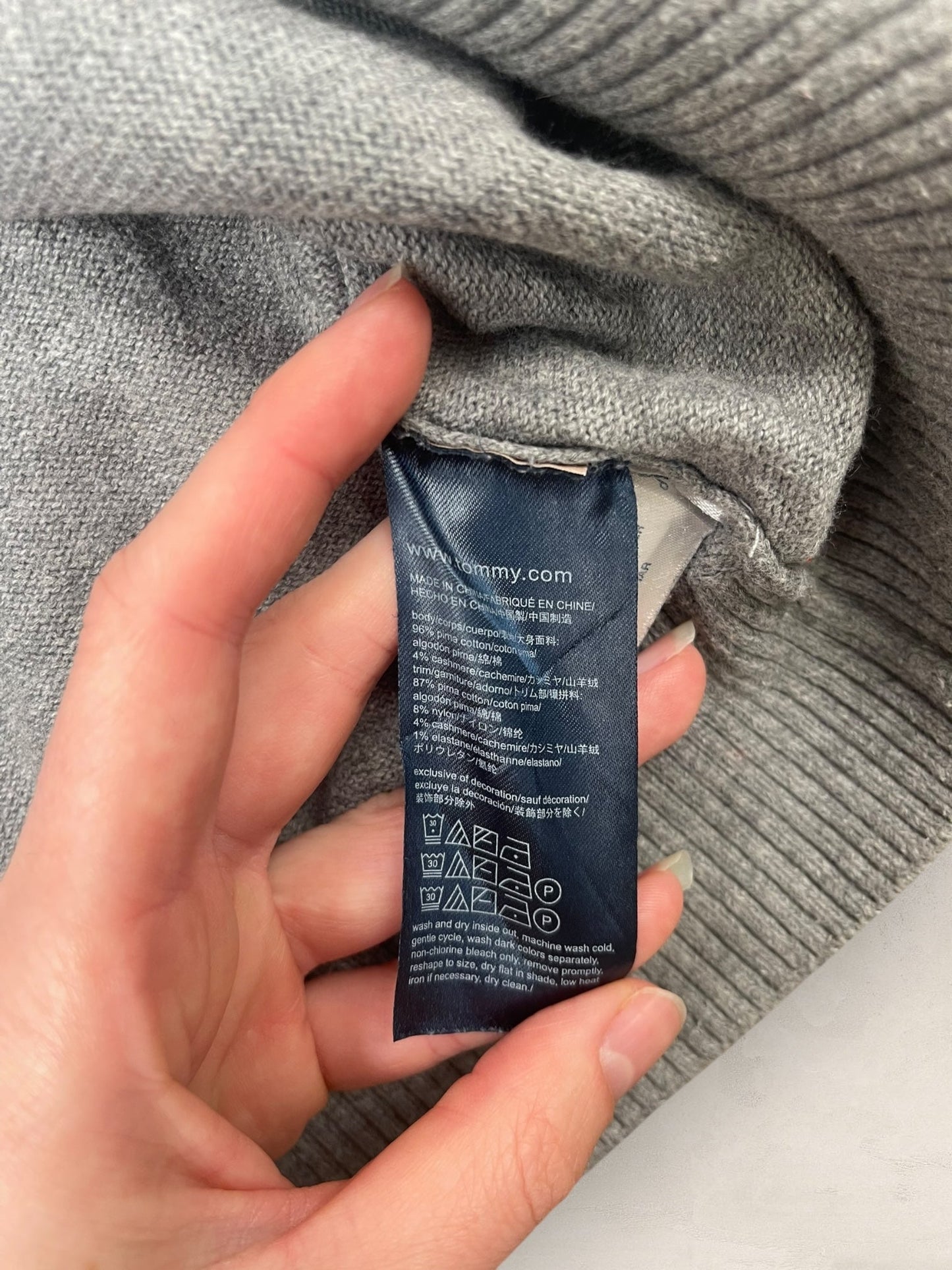 1/4 zip Homme Tommy Hilfiger Gris M Ref:3639 - Gris - M - amifrip