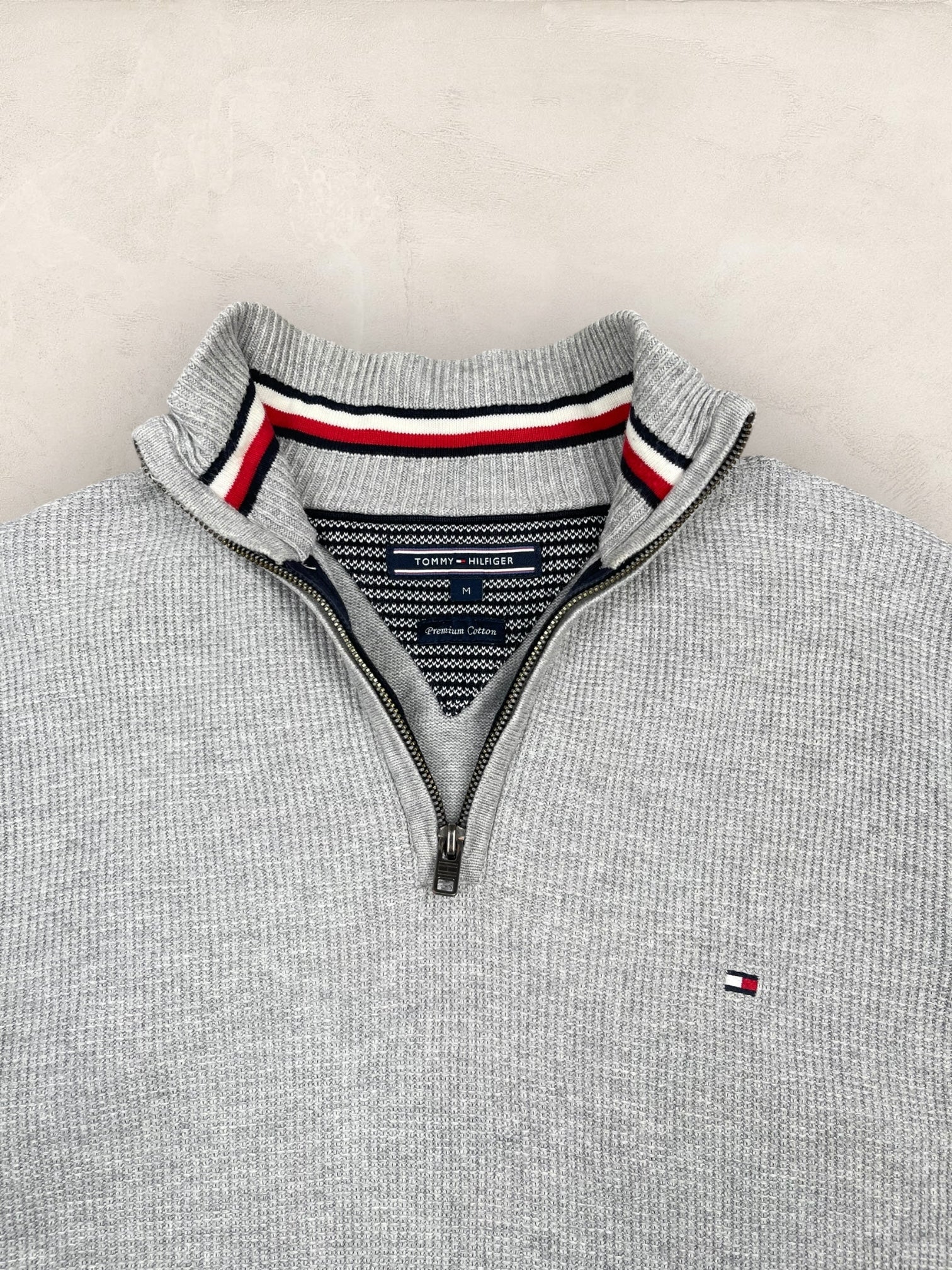 1/4 zip Homme Tommy Hilfiger Gris M Ref:3698 - Gris - M - amifrip
