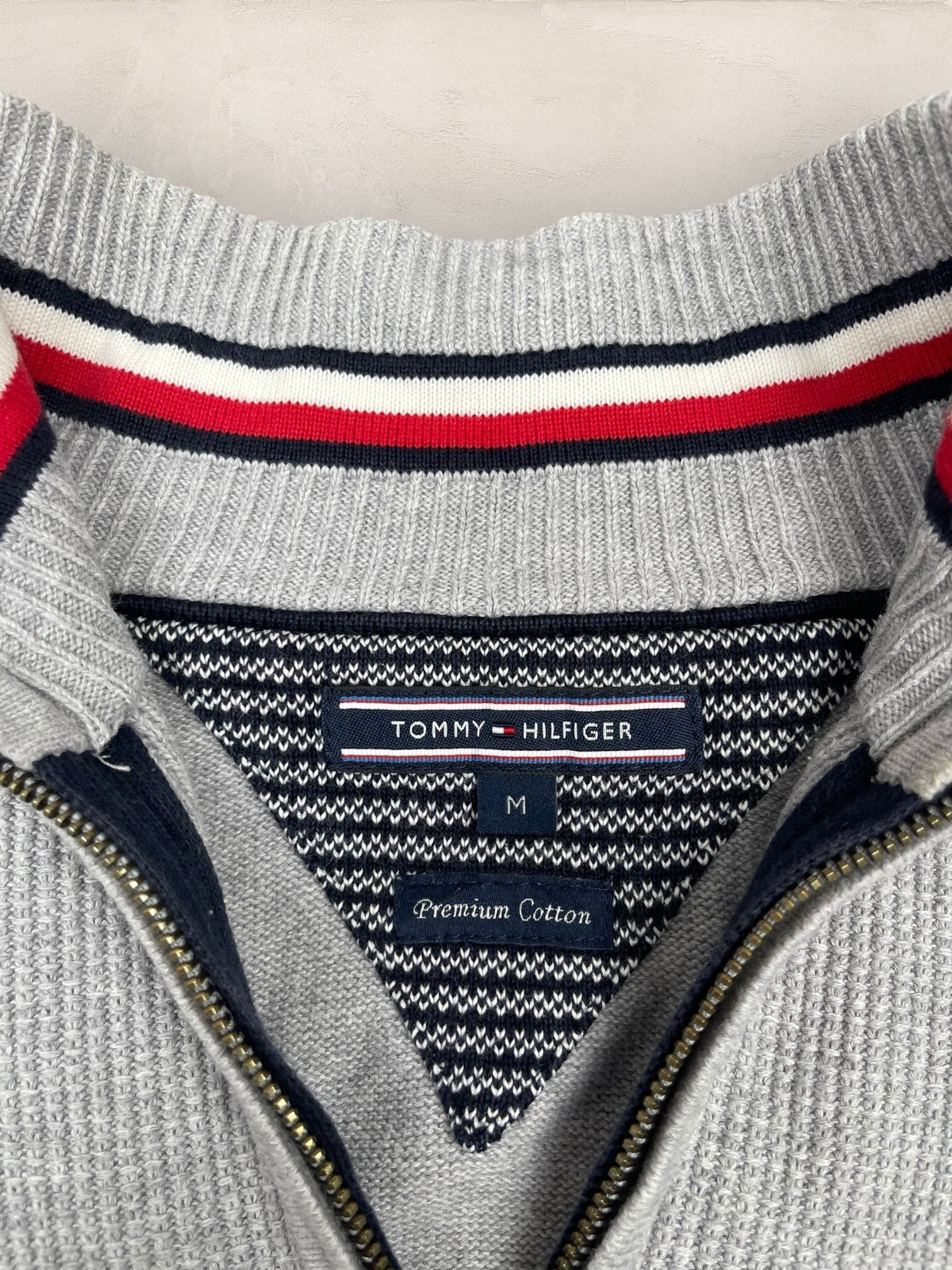1/4 zip Homme Tommy Hilfiger Gris M Ref:3698 - Gris - M - amifrip