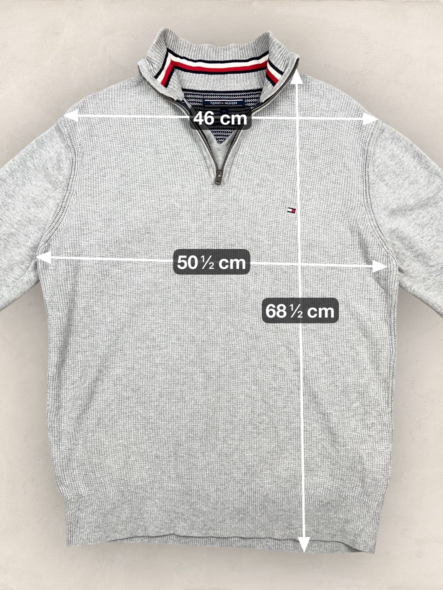 1/4 zip Homme Tommy Hilfiger Gris M Ref:3698 - Gris - M - amifrip