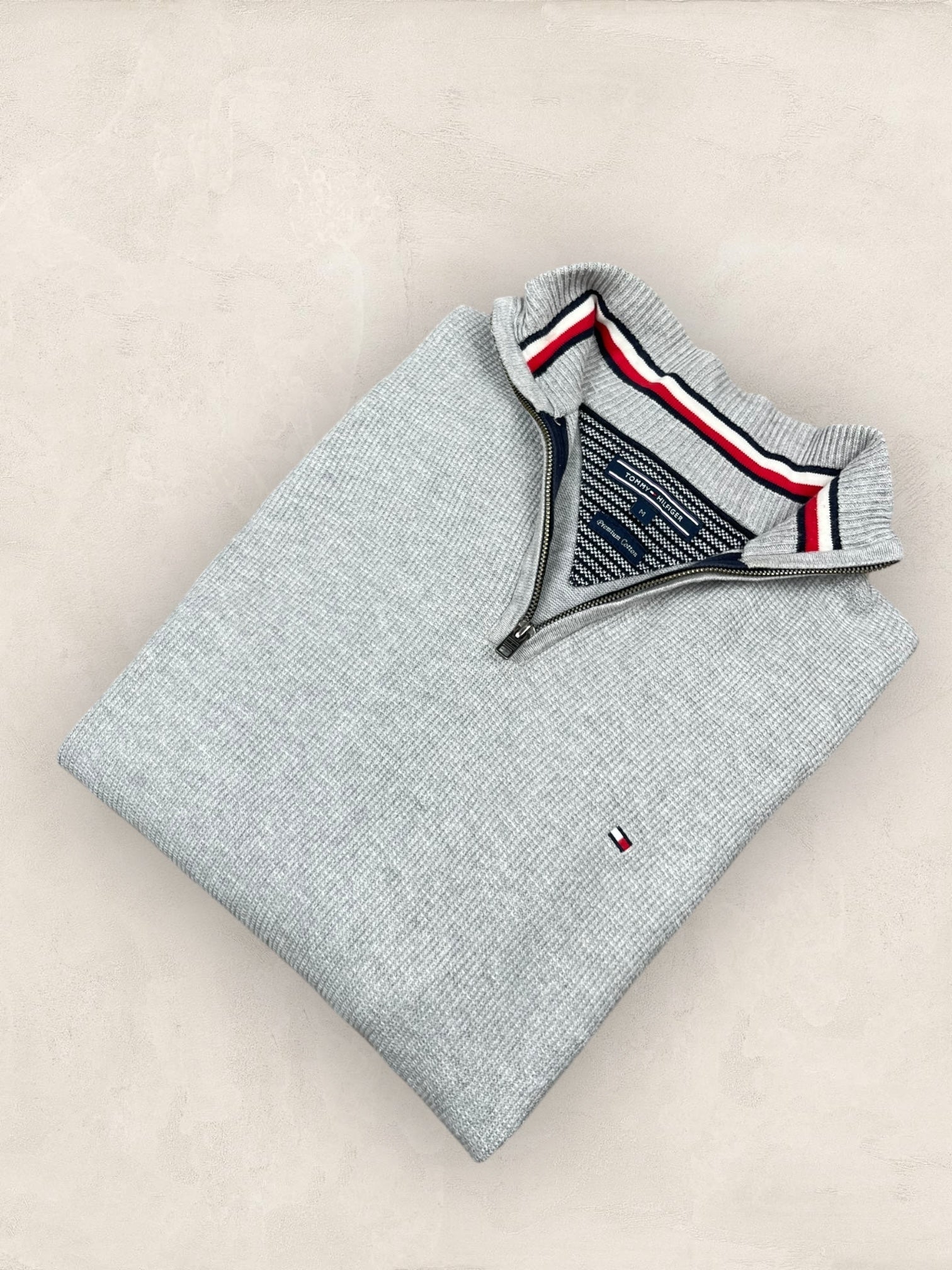 1/4 zip Homme Tommy Hilfiger Gris M Ref:3698 - Gris - M - amifrip