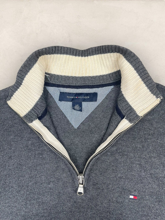 1/4 zip Homme Tommy Hilfiger Gris S Ref:3607 - Gris - S - amifrip