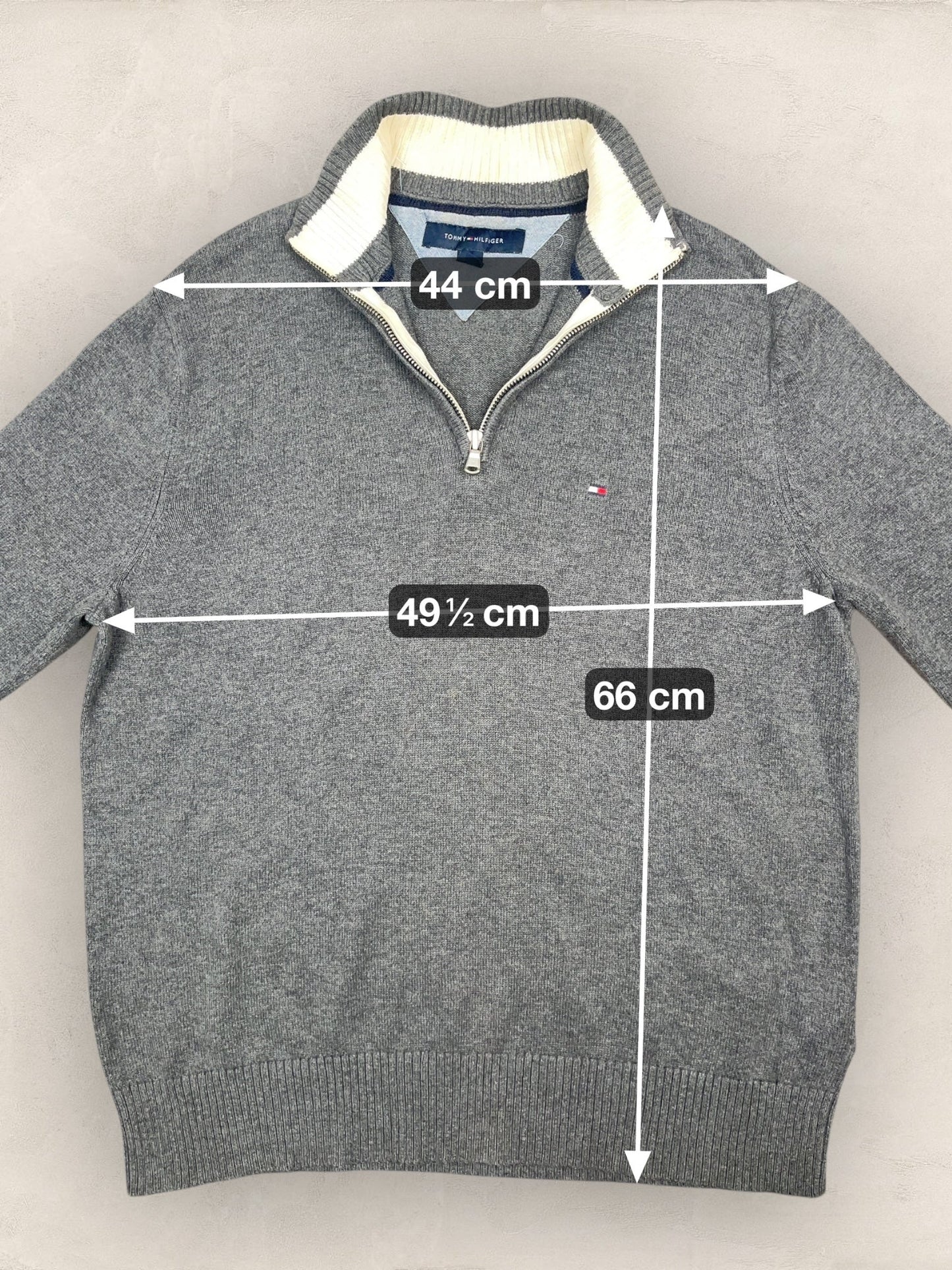 1/4 zip Homme Tommy Hilfiger Gris S Ref:3607 - Gris - S - amifrip