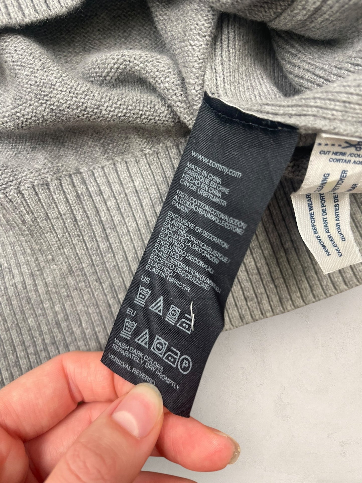1/4 zip Homme Tommy Hilfiger Gris S Ref:3657 - Gris - S - amifrip