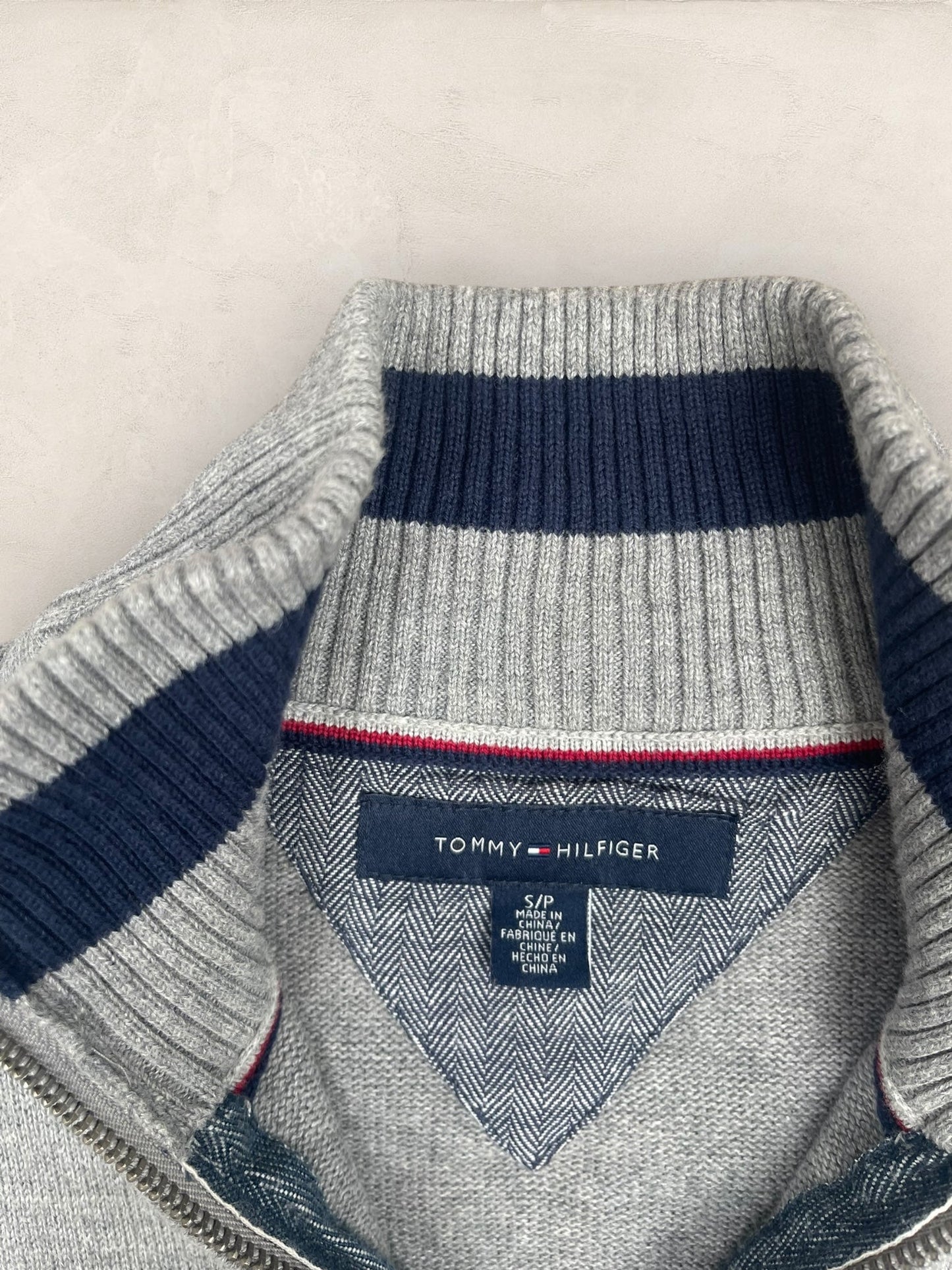1/4 zip Homme Tommy Hilfiger Gris S Ref:3657 - Gris - S - amifrip